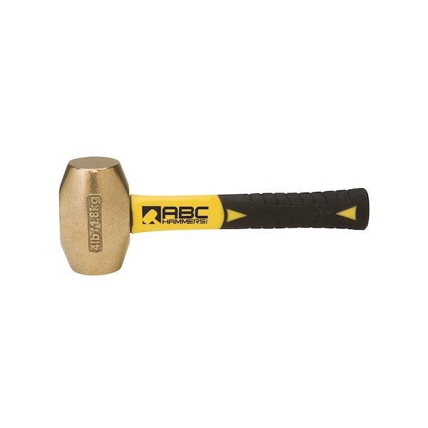 4 lb. Brass Hammer with 8" Fiberglass Handle